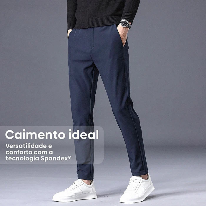 Calça Social Masculina Santinni ST067 - Modelagem slim fit, tecido premium e acabamento refinado.
