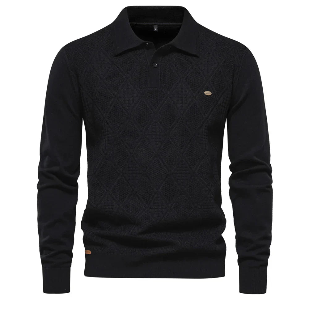 Suéter Masculino Slim Fit em Lã Santinni ST178 - Design sofisticado com gola alta e modelagem ajustada para conforto e elegância.