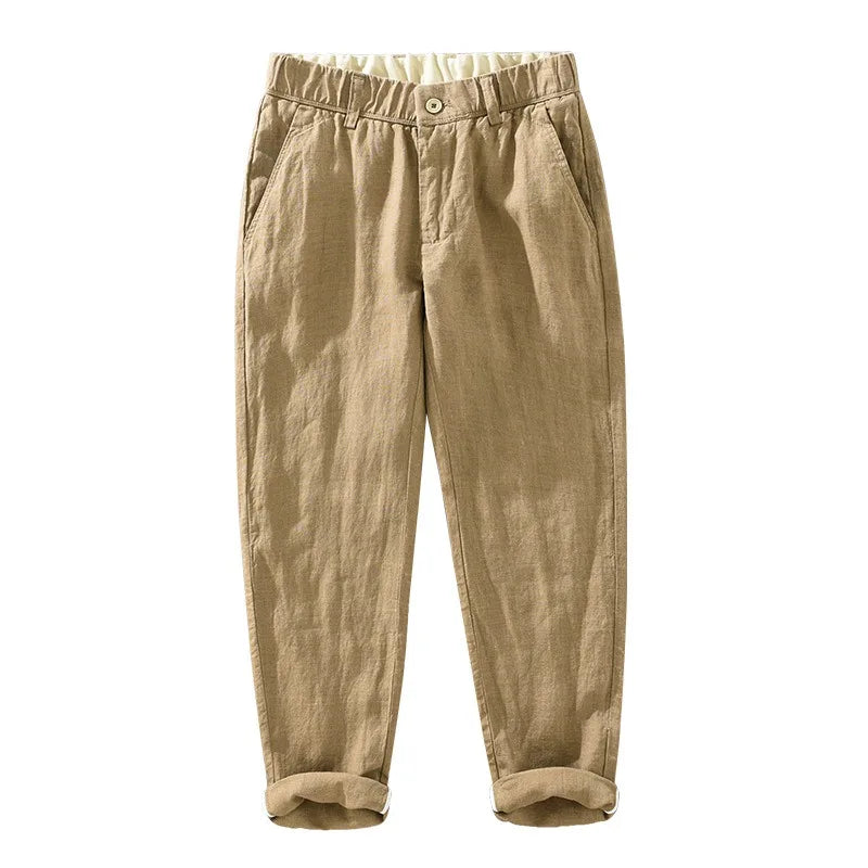 Calça de Linho Masculina Santinni ST009 - Sofisticação, conforto e estilo Old Money.

