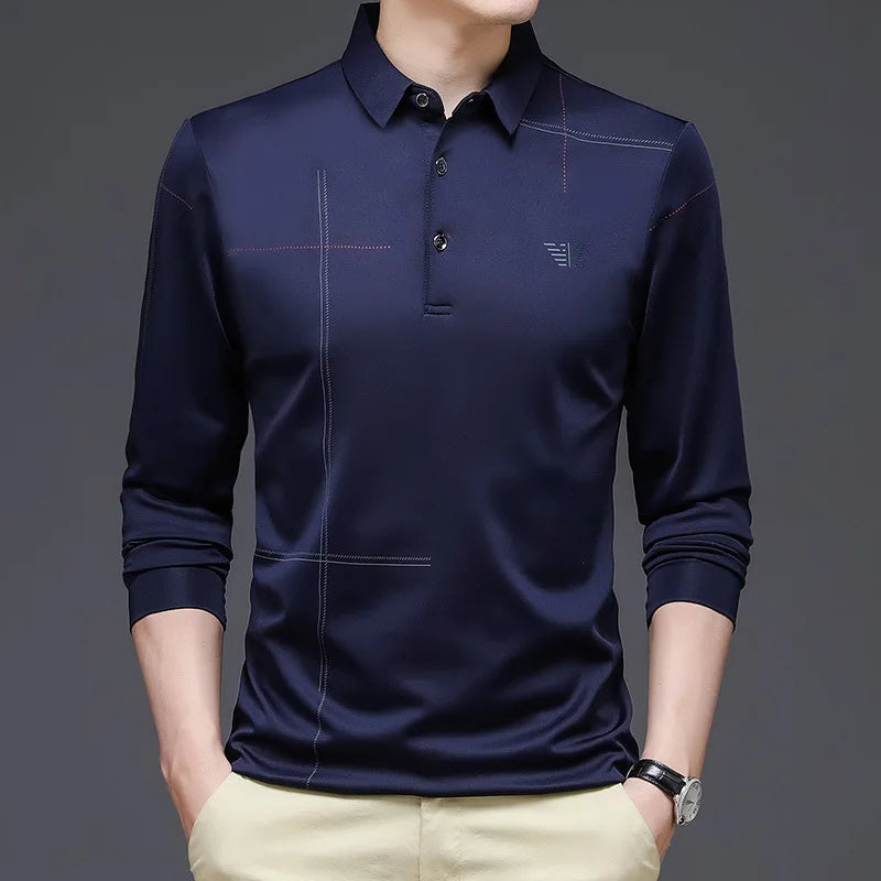 Camisa Polo Manga Comprida Masculina Santinni ST052 - Estilo refinado, conforto premium e caimento impecável.

