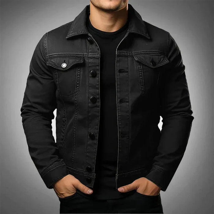 Jaqueta Jeans Masculina Slim Santinni ST073 - Design ajustado, jeans premium e estilo contemporâneo.

