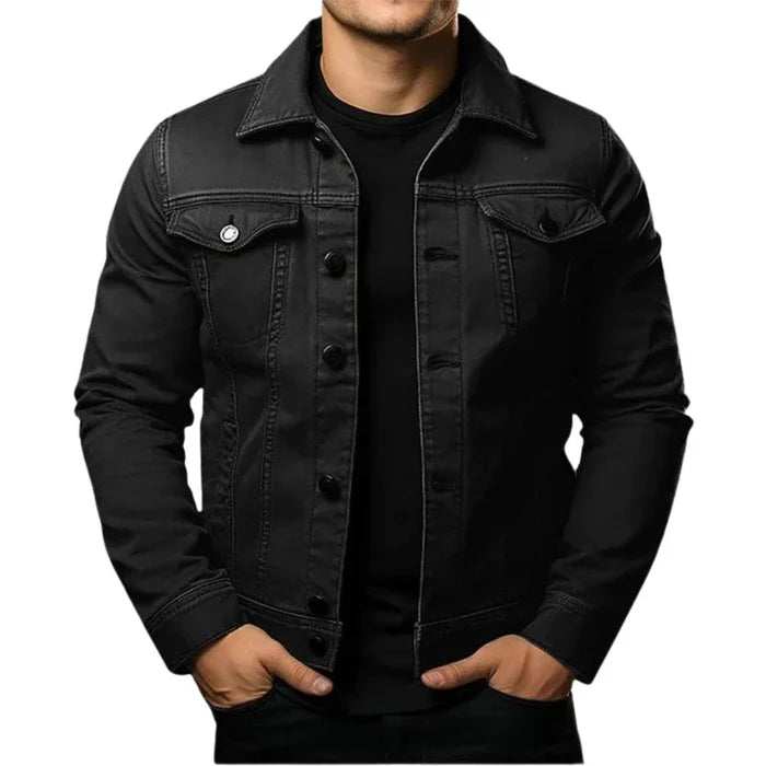 Jaqueta Jeans Masculina Slim Santinni ST073 - Design ajustado, jeans premium e estilo contemporâneo.

