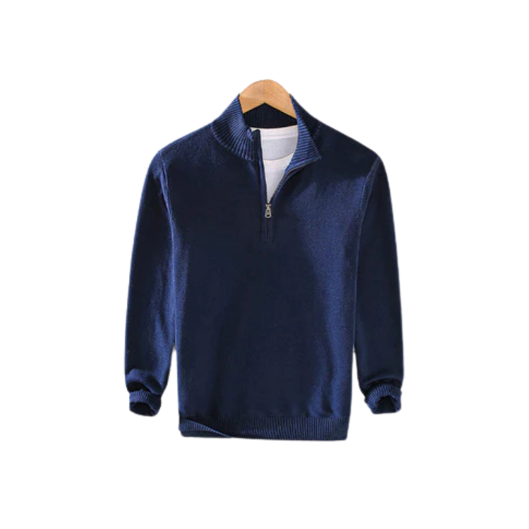 Suéter Masculino Santinni ST022 - Meia gola alta, zíper prático e tecido premium para conforto e elegância.







